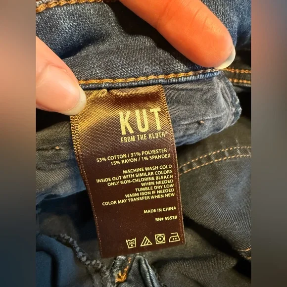 NWOT KUT From The Kloth Bootcut Jeans in Dark Wash. Size 10P. - Picture 9 of 10
